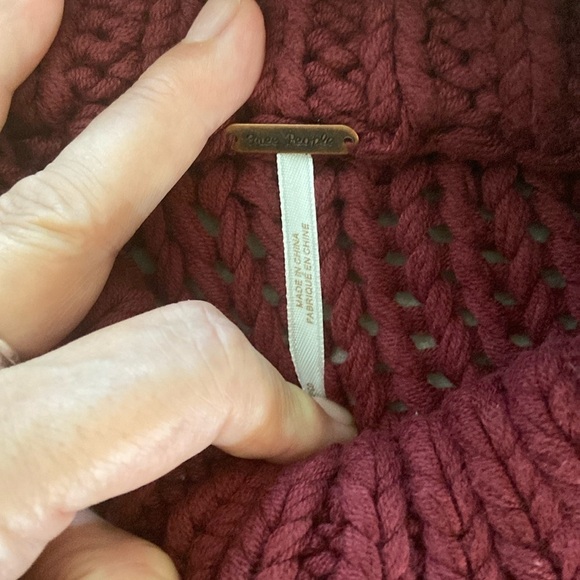 Free People My Only Sunshine Sweater, size S in wild berry color(this fa… - Picture 3 of 6